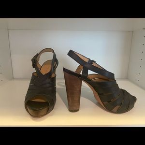 Gaia D’Este Black Heeled Sandal